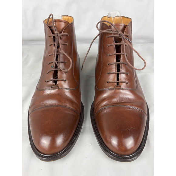 Mezlan Camden Leather Ankle Boots Mens 9.5 Brown Lace Up Made in Spain main image 6